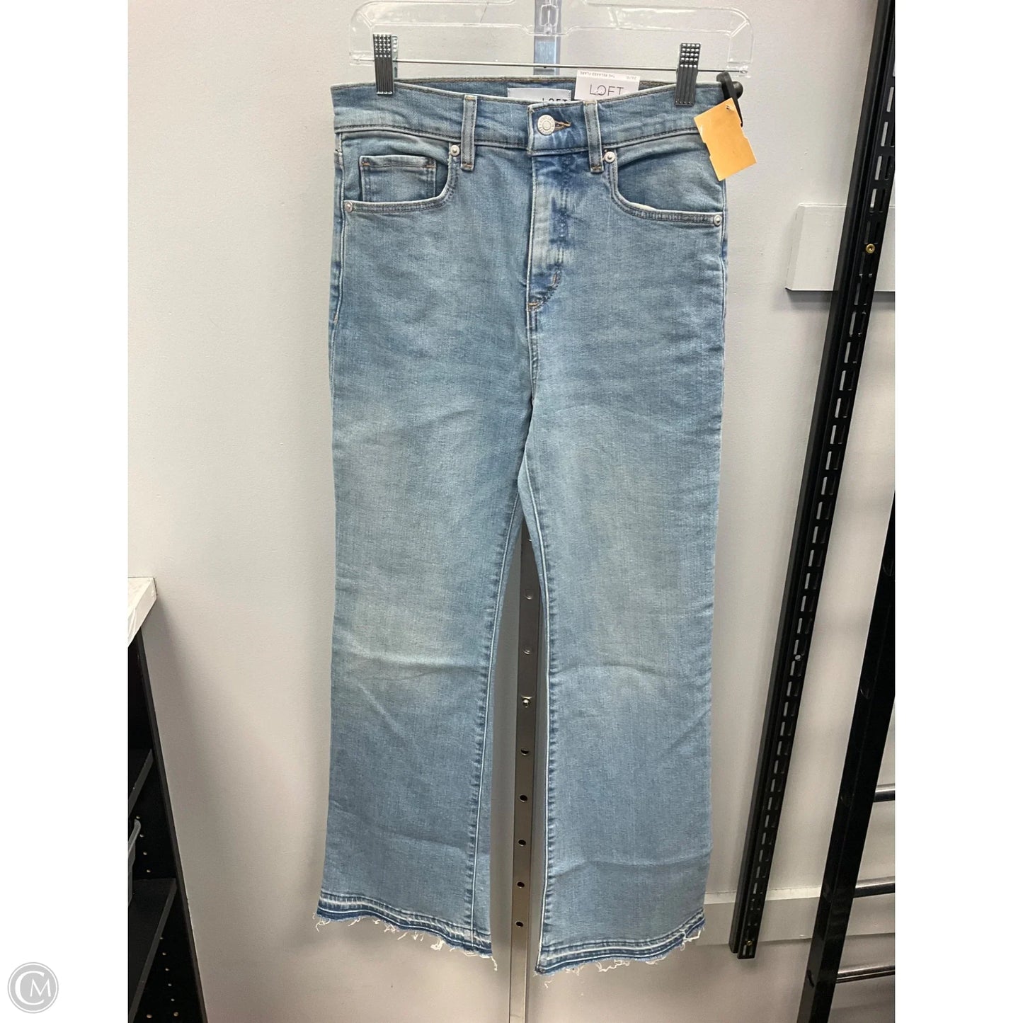 Jeans Flared By Loft In Blue Denim, Size: 0