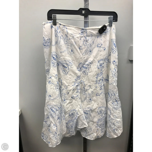 Skirt Mini & Short By B Moss In Blue & White, Size: 12