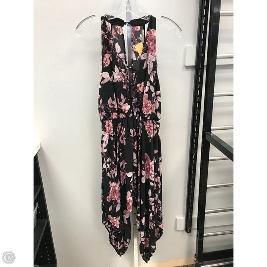 Dress Casual Short By Charlotte Russe In Black & Purple, Size: L