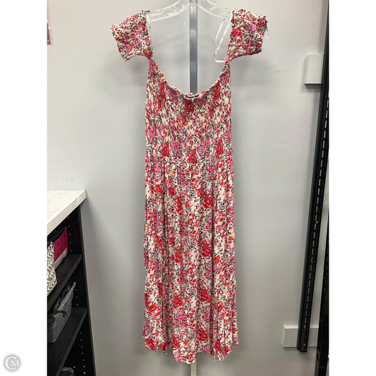 Dress Casual Midi By Lulus In Floral Print, Size: M