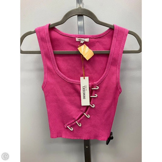 Top Sleeveless By Clothes Mentor In Pink & Silver, Size: L
