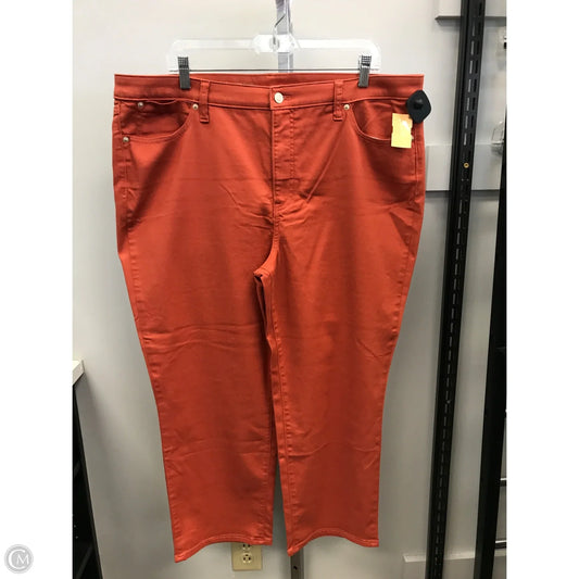 Jeans Cropped By Talbots In Orange, Size: 18