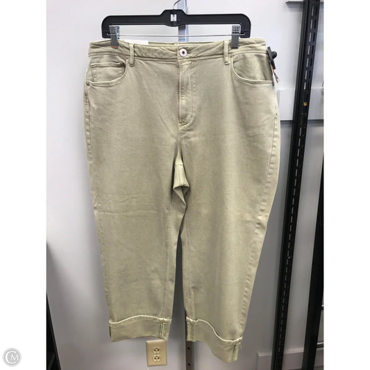 Jeans Cropped By J. Jill In Green, Size: 18
