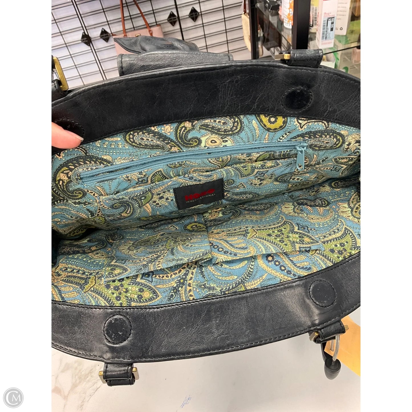 Handbag Leather By Hobo Intl, Size: Large