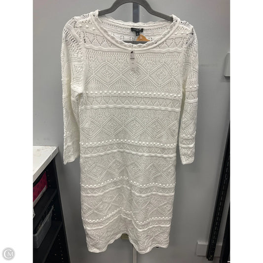 Dress Casual Midi By Talbots In White, Size: Mp