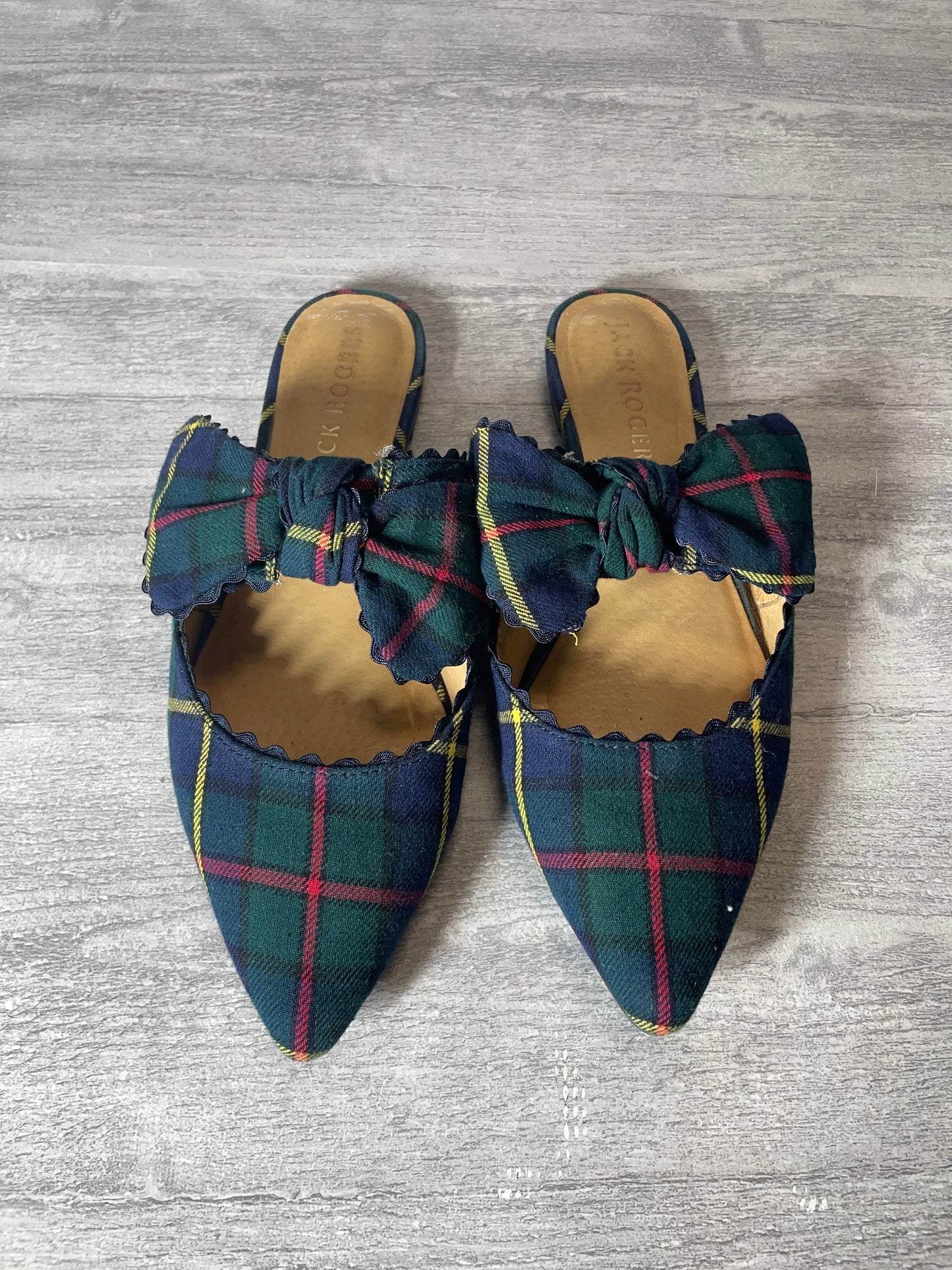 Shoes Flats By Jack Rogers In Plaid Pattern, Size: 8