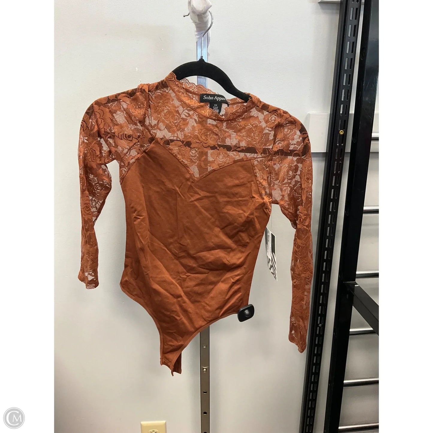 Top Long Sleeve By Soho Apparel In Brown, Size: S