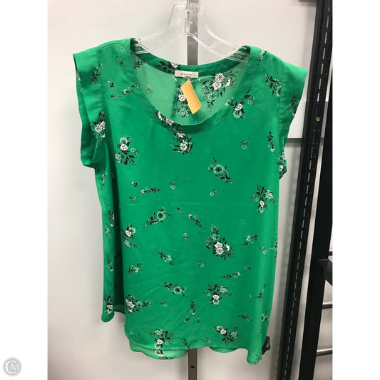 Top Sleeveless By Pleione In Green, Size: M