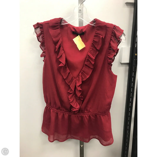 Top Sleeveless By Banana Republic In Red, Size: M