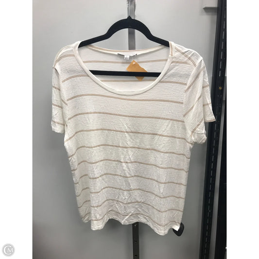 Top Short Sleeve By Green Envelope In Striped Pattern, Size: L