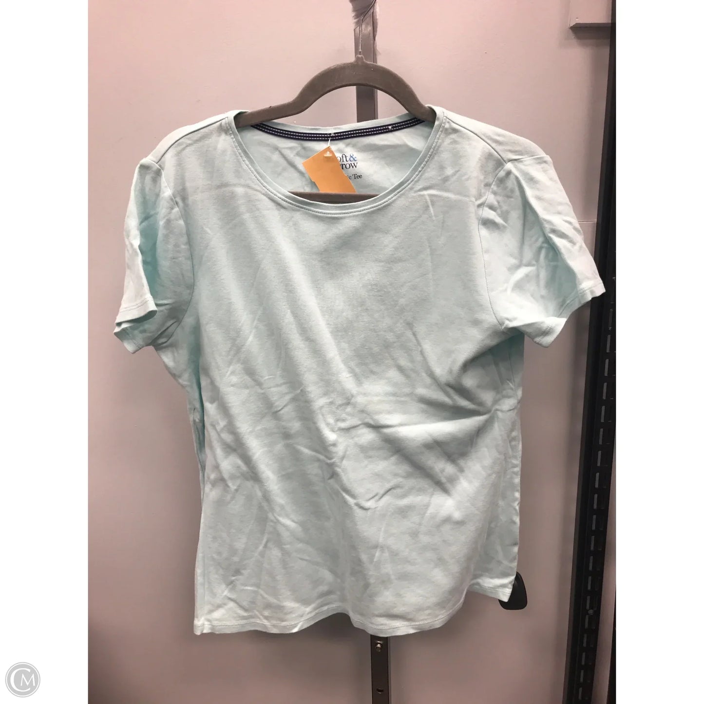 Top Short Sleeve Basic By Croft And Barrow In Blue, Size: M