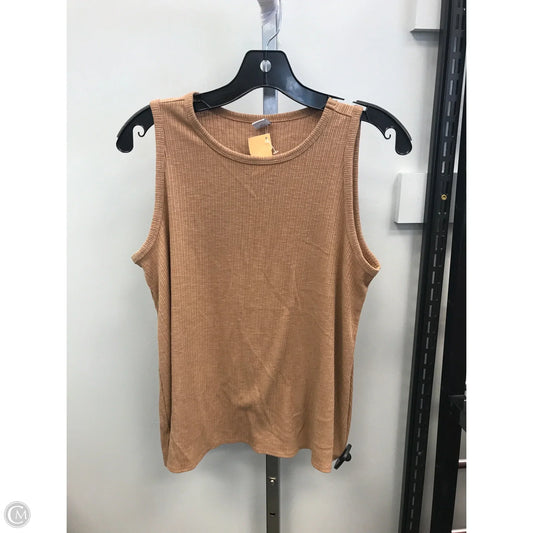 Top Sleeveless By Old Navy In Tan, Size: M