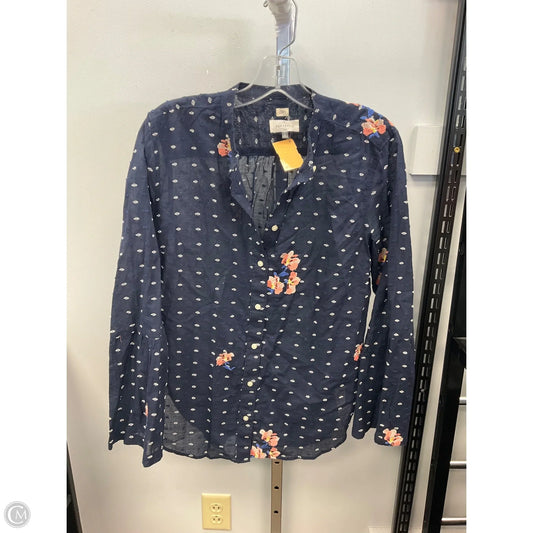 Top Long Sleeve By Loft In Navy, Size: S