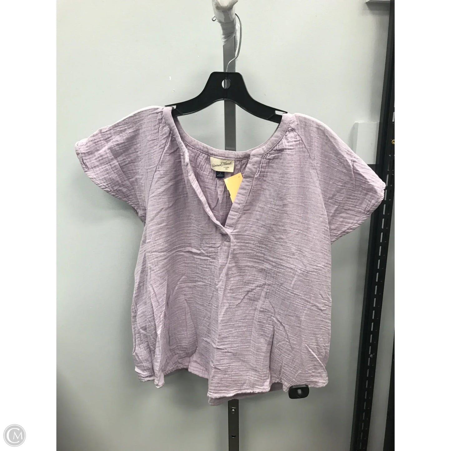 Top Short Sleeve By Universal Thread In Purple, Size: L