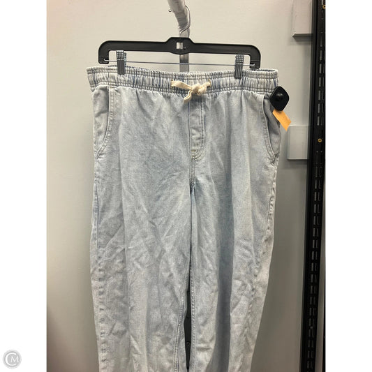 Jeans Wide Leg By Gap In Blue Denim, Size: L