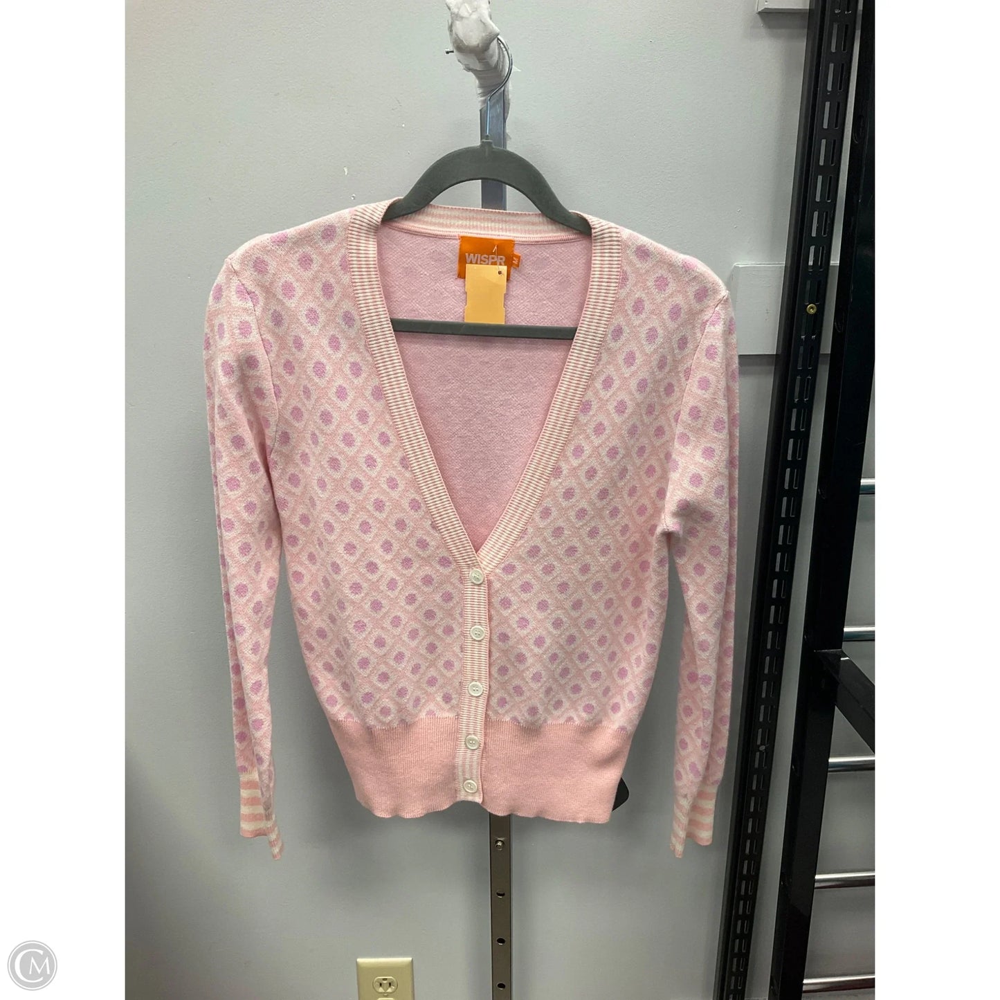 Sweater Cardigan By Clothes Mentor In Pink, Size: M