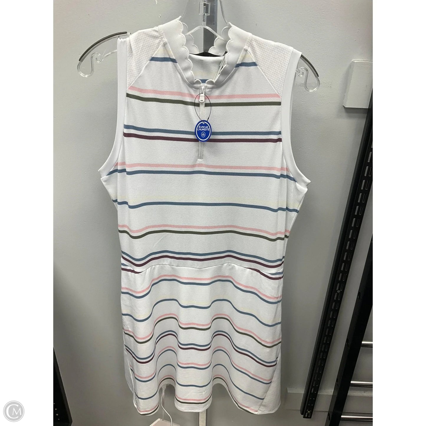 Athletic Dress By Rlx In Striped Pattern, Size: L