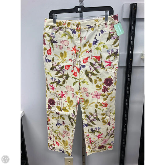 Pants Cropped By Lands End In Floral Print, Size: 10