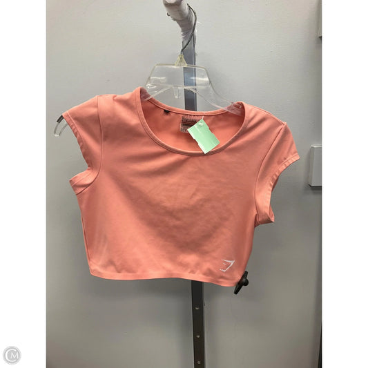 Athletic Top Short Sleeve By Gym Shark In Peach, Size: S
