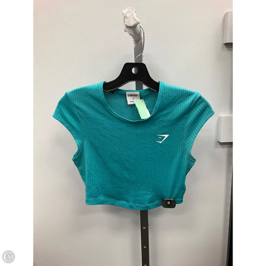 Athletic Top Short Sleeve By Gym Shark In Blue, Size: S