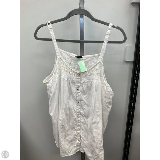 Top Sleeveless By Torrid In White, Size: 3x