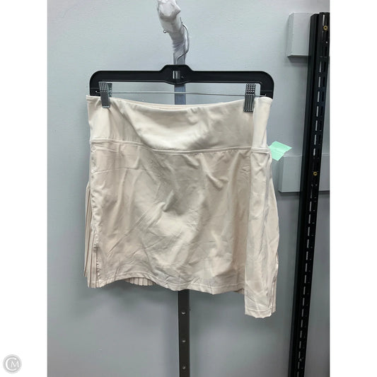 Athletic Skort By Clothes Mentor In Cream, Size: L