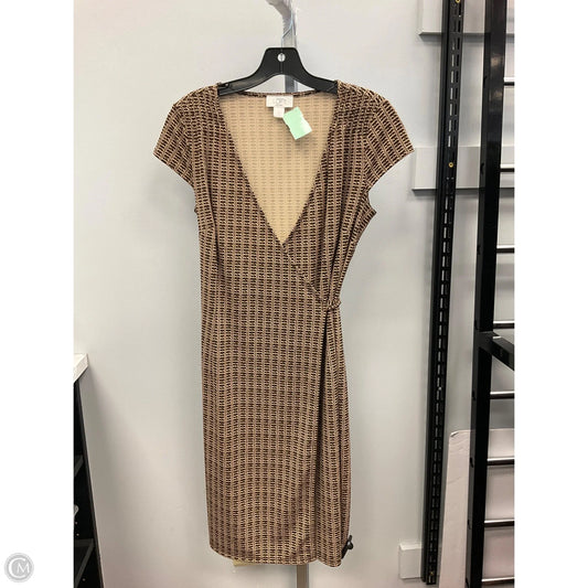 Dress Casual Short By Loft In Brown & Cream, Size: 6p