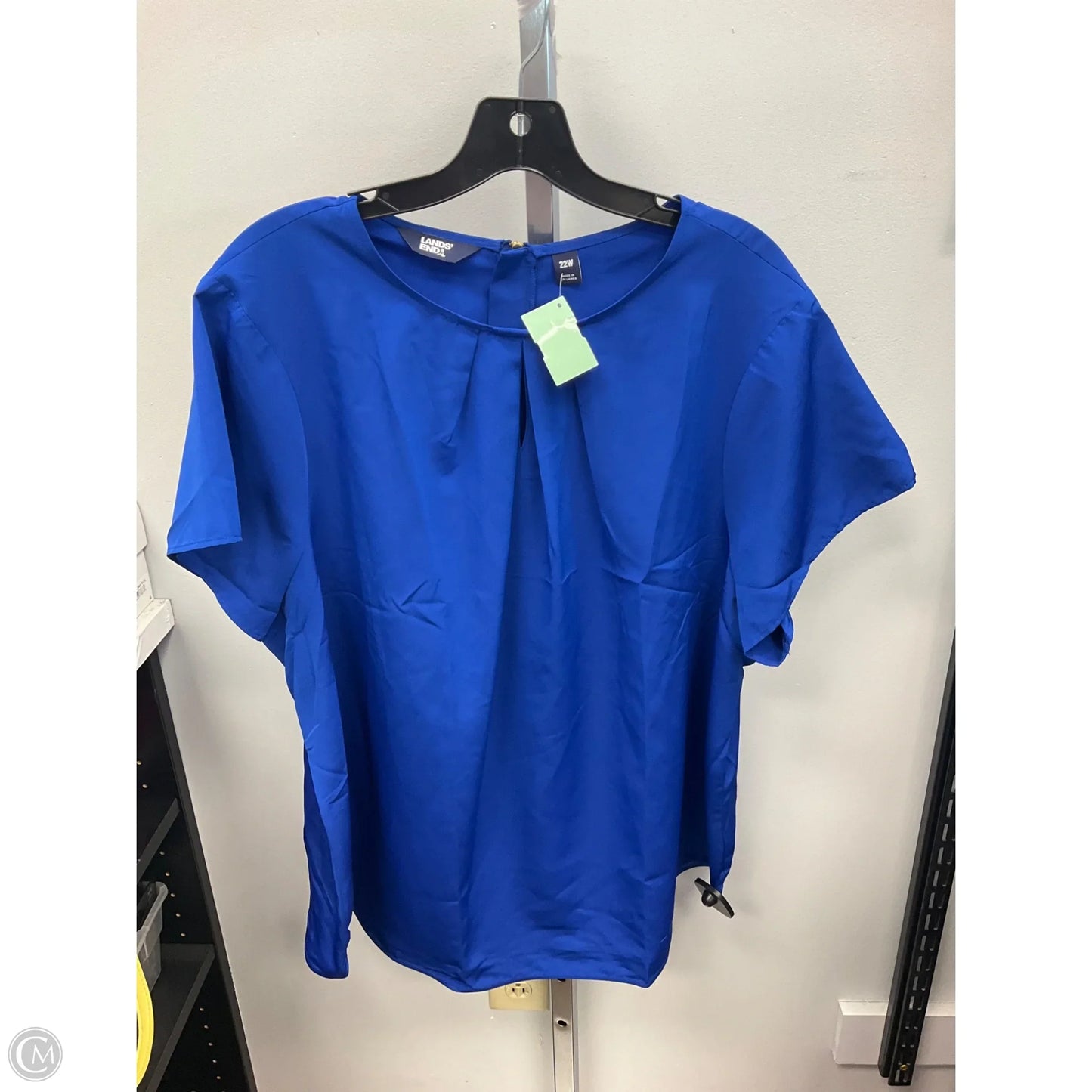 Top Short Sleeve By Lands End In Blue, Size: 22