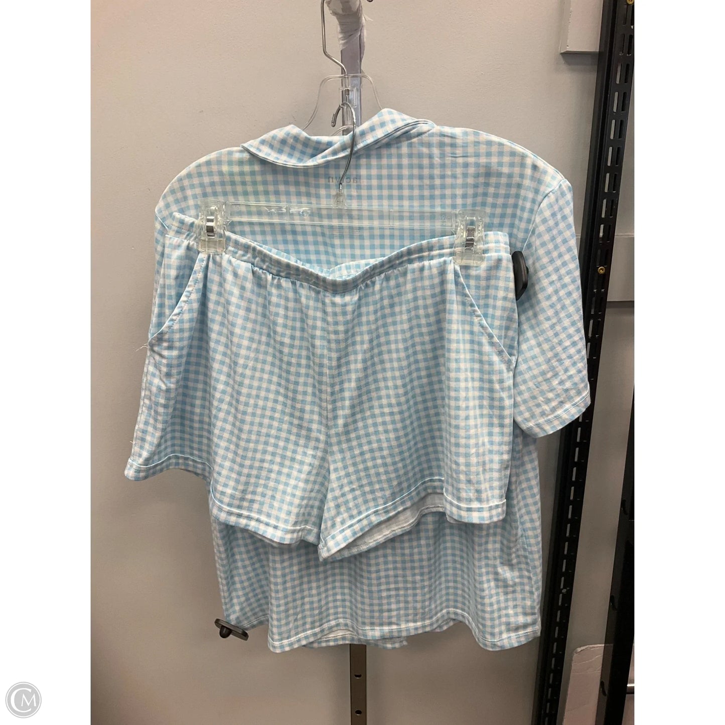Pajamas 2pc By Clothes Mentor In Checkered Pattern, Size: L