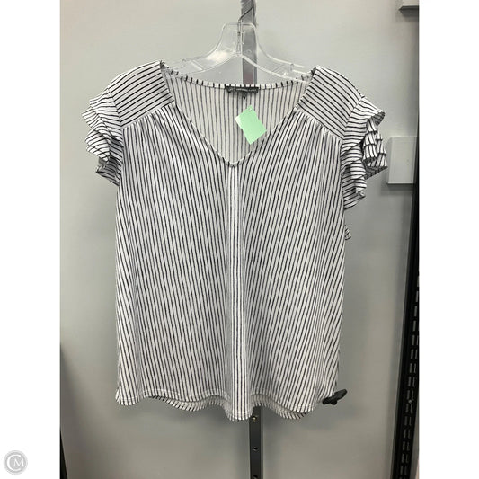 Top Sleeveless By Adrianna Papell In Striped Pattern, Size: L