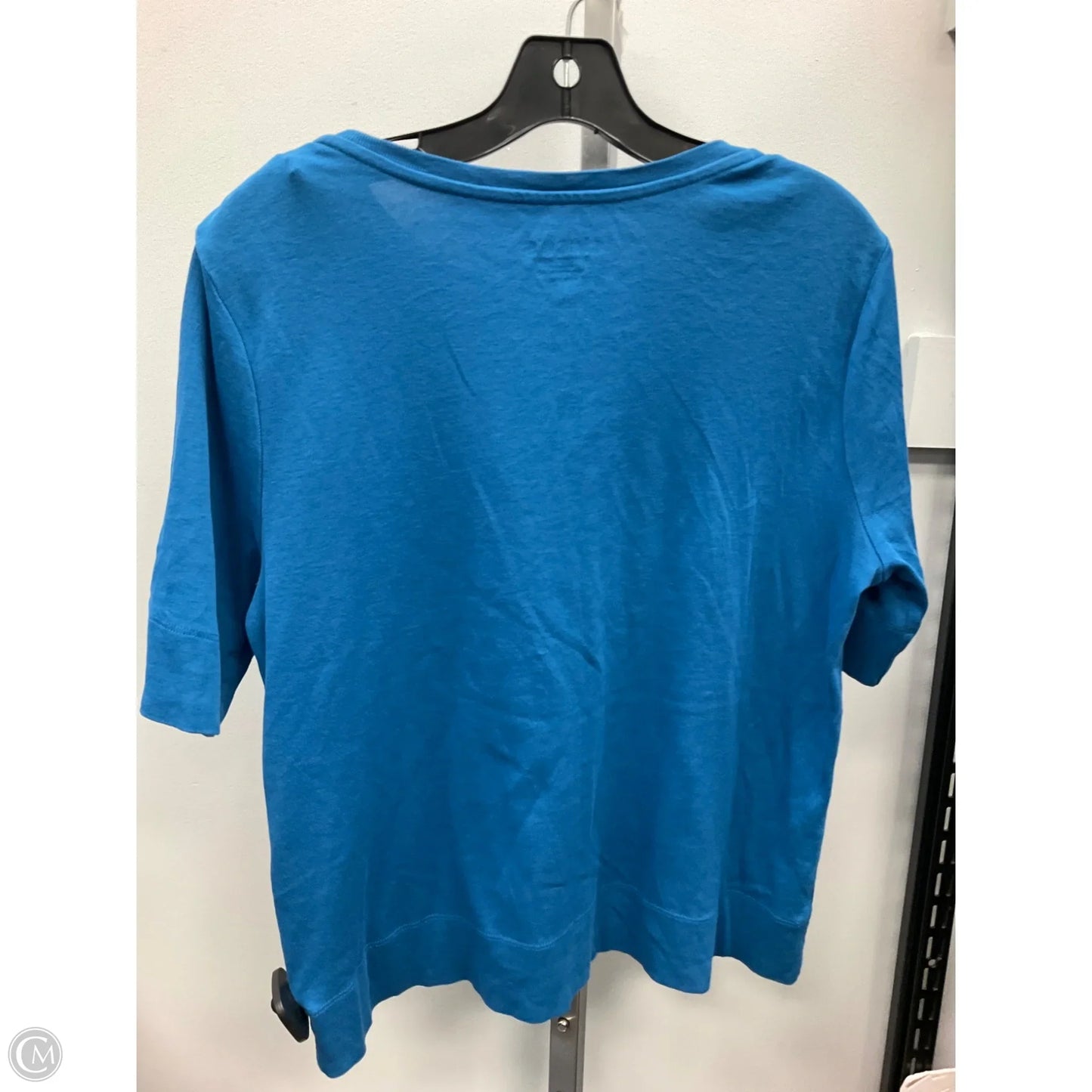 Top Short Sleeve By Chicos In Blue, Size: M