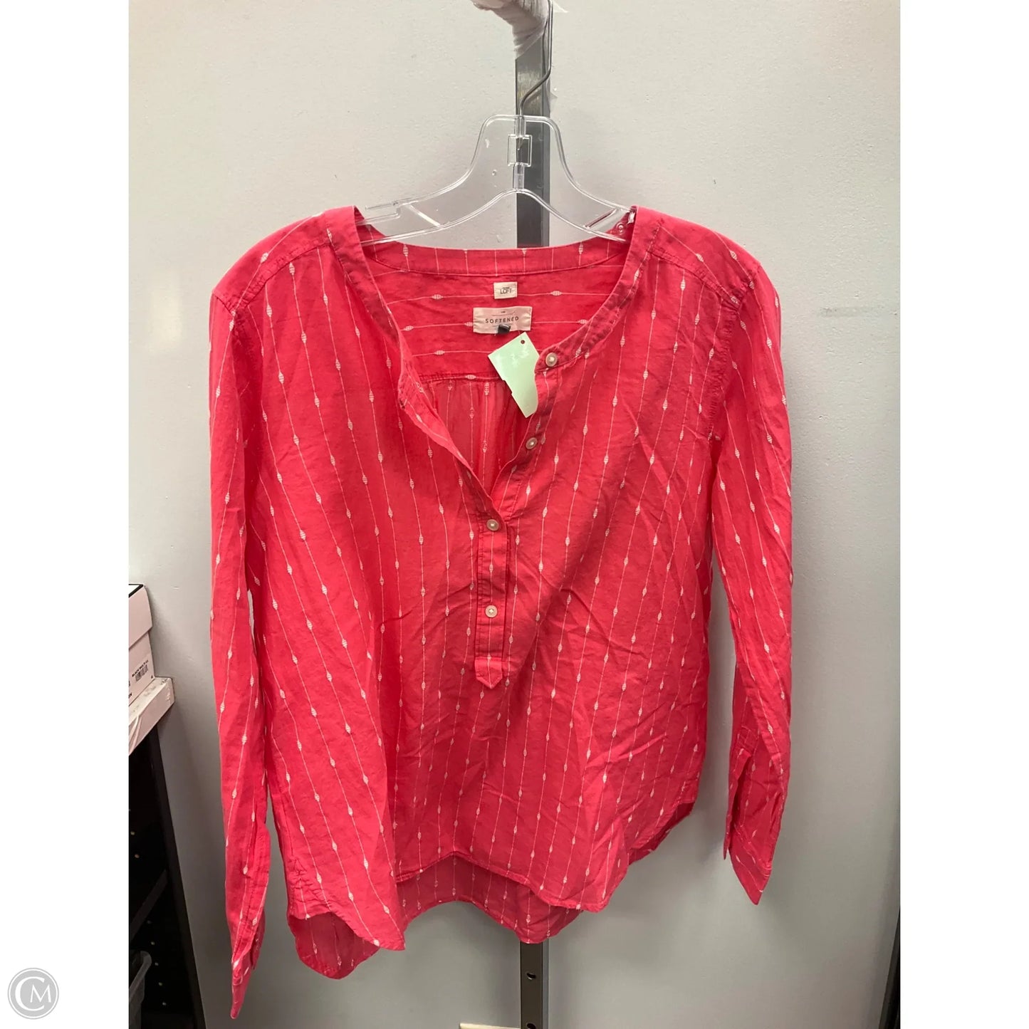 Top Long Sleeve By Loft In Pink, Size: M