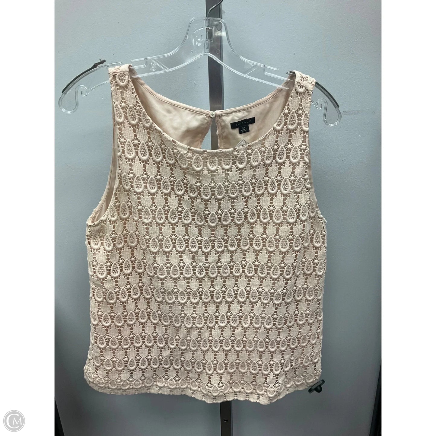 Top Sleeveless By Ann Taylor In Cream, Size: M