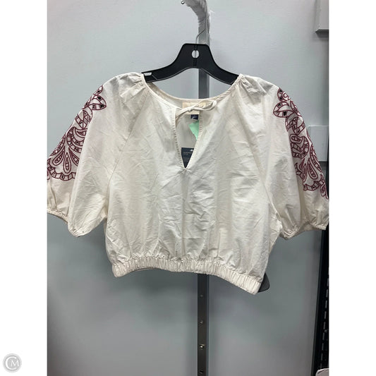 Top Short Sleeve By Universal Thread In Cream, Size: S