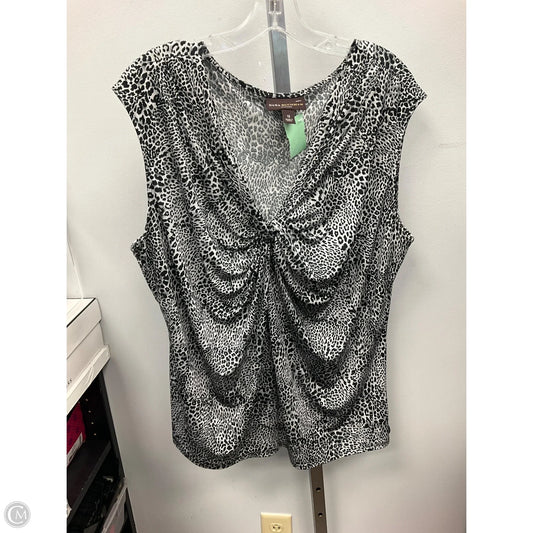 Top Sleeveless By Dana Buchman In Animal Print, Size: 1x