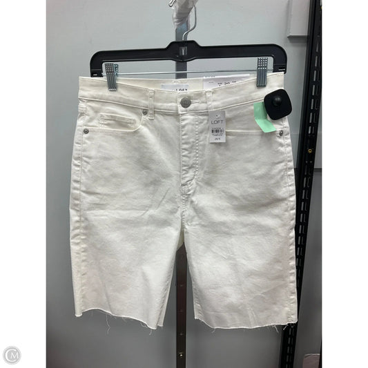 Shorts By Loft In Cream Denim, Size: 6