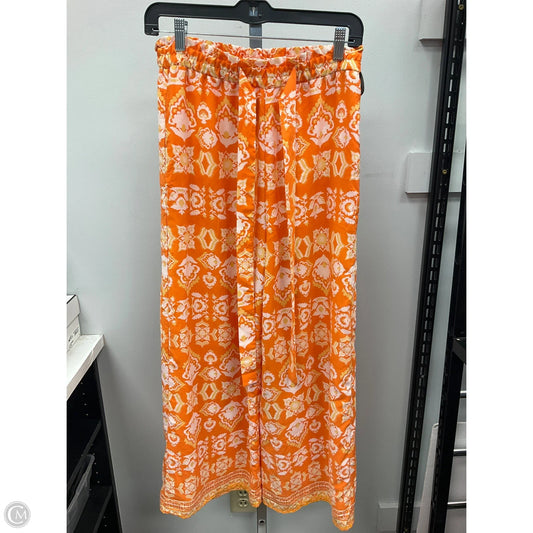 Pants Wide Leg By Sienna Sky In Orange & White, Size: S