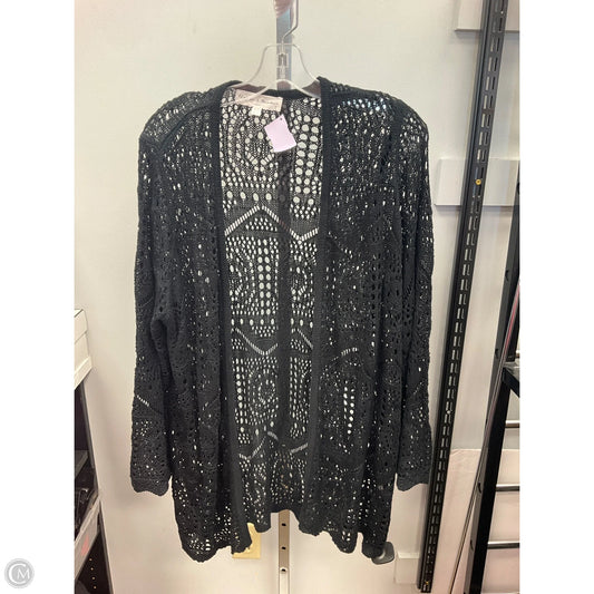 Cardigan By Chelsea And Theodore In Black, Size: 1x