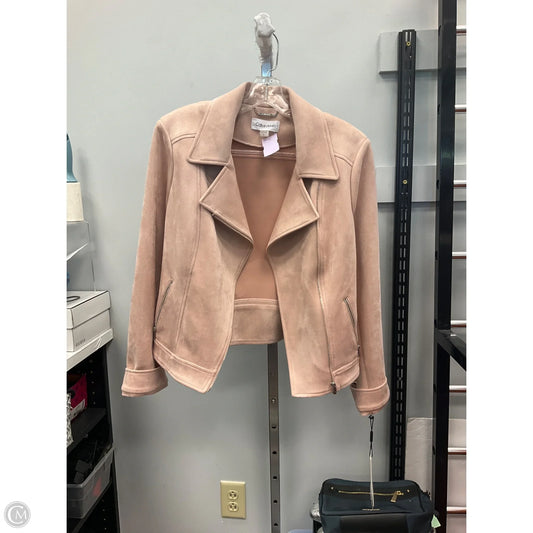Jacket Moto By Calvin Klein In Pink, Size: 16
