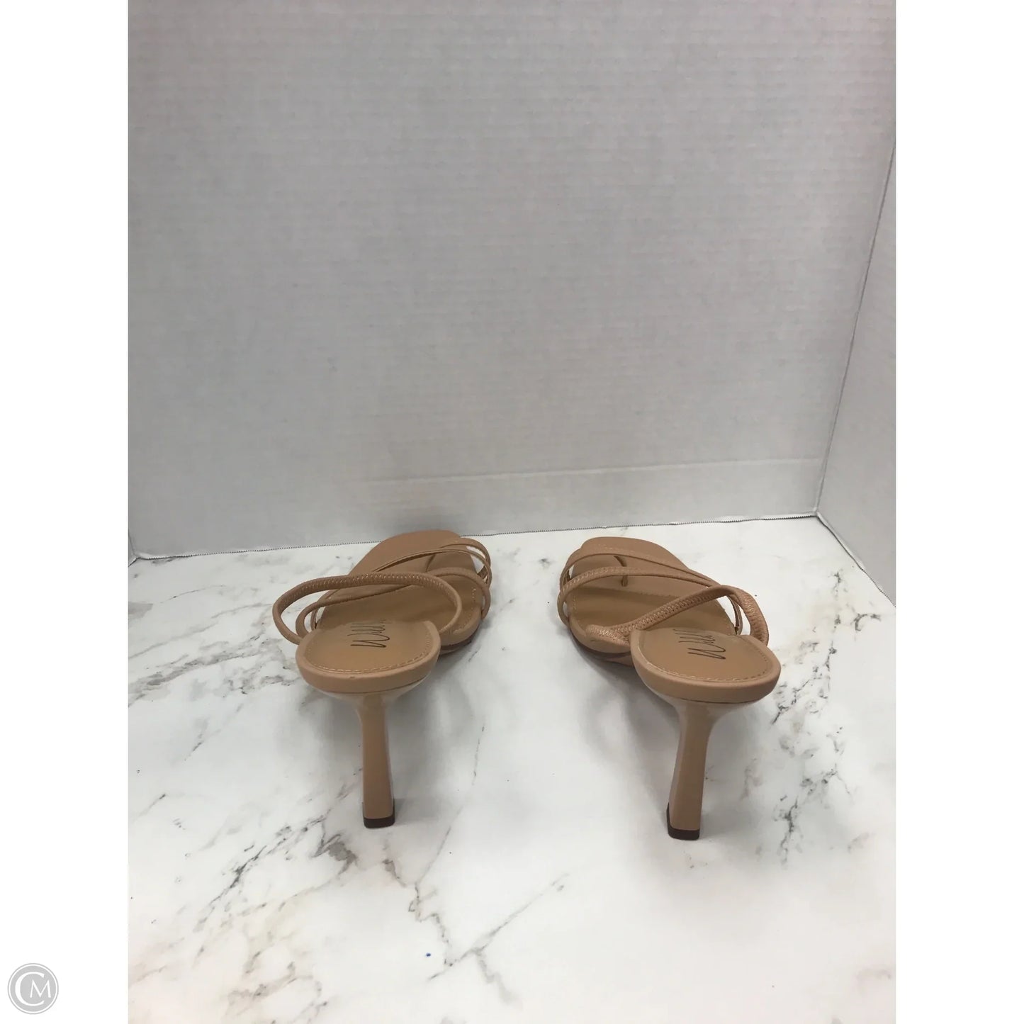 Sandals Heels Kitten By Clothes Mentor In Tan, Size: 11