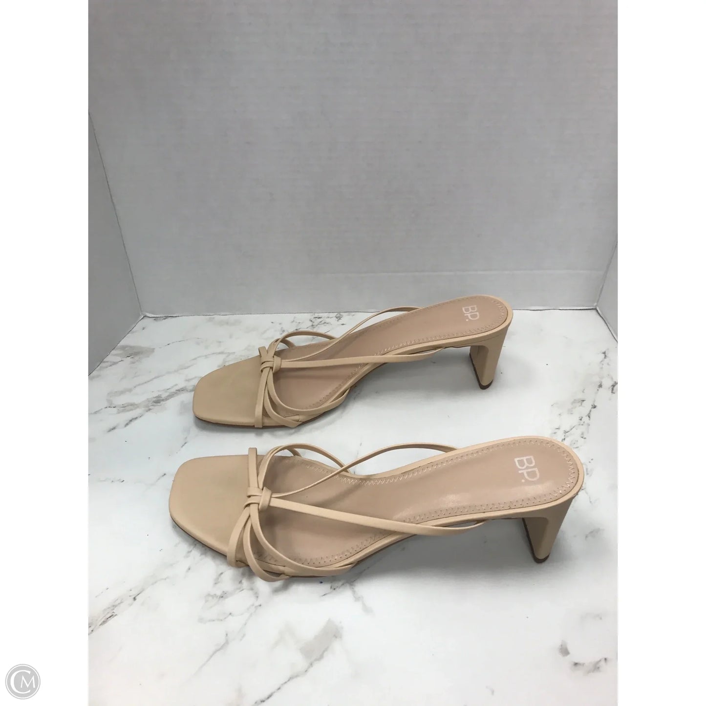 Sandals Heels Block By Bp In Cream, Size: 12
