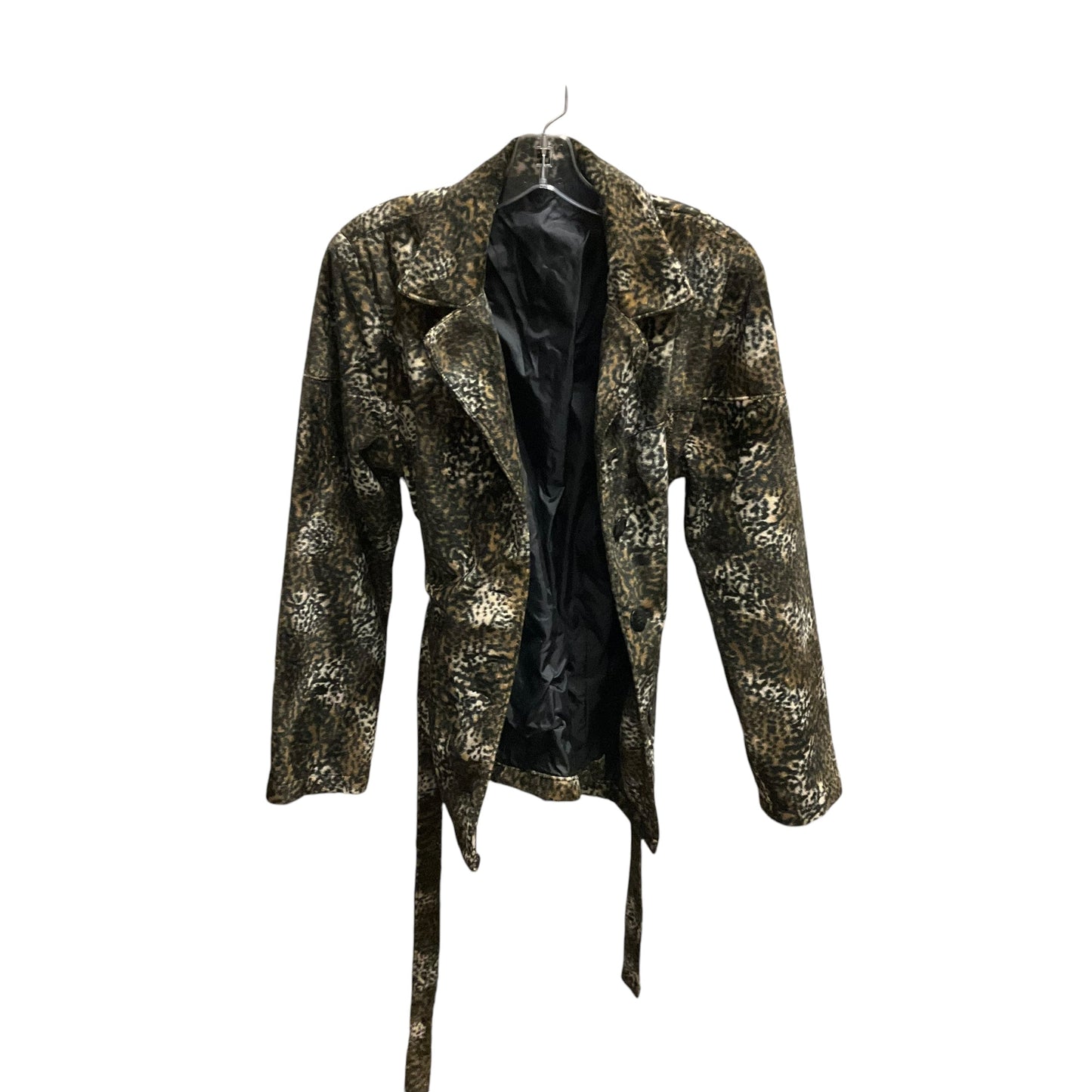 Coat Faux Fur & Sherpa By Club X In Animal Print, Size: M