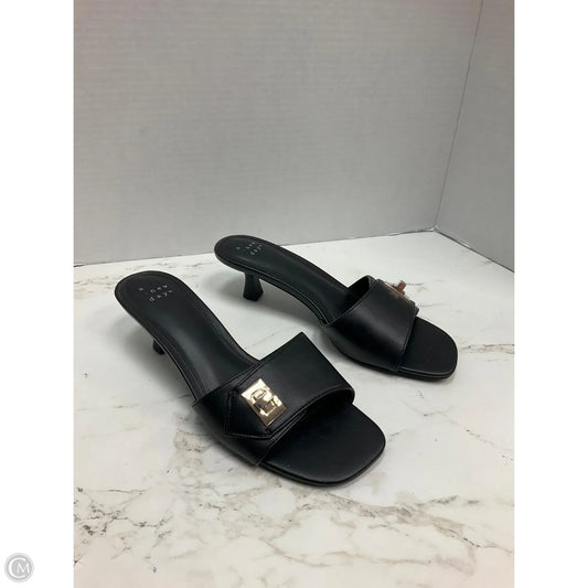 Sandals Heels Kitten By A New Day In Black, Size: 6.5