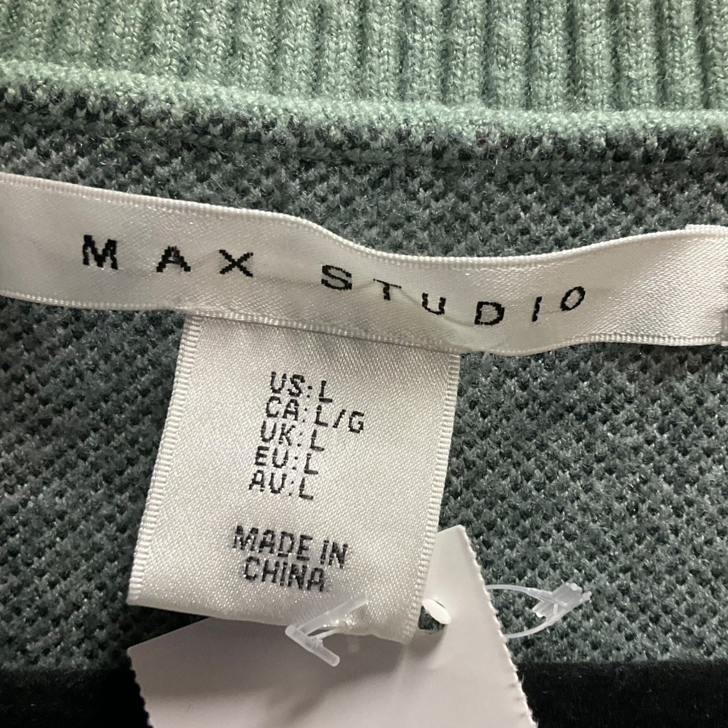 Sweater By Max Studio In Plaid Pattern, Size: L