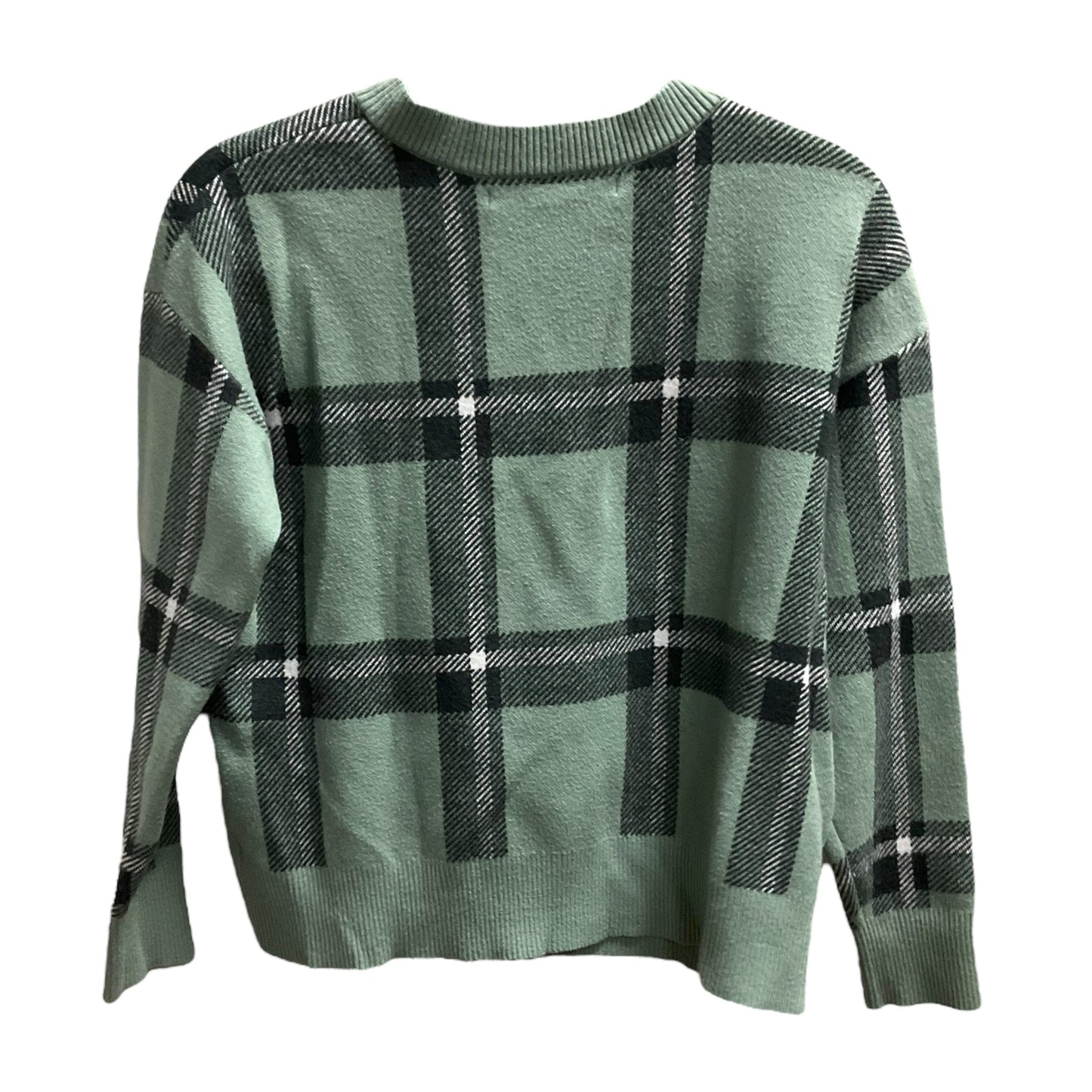 Sweater By Max Studio In Plaid Pattern, Size: L