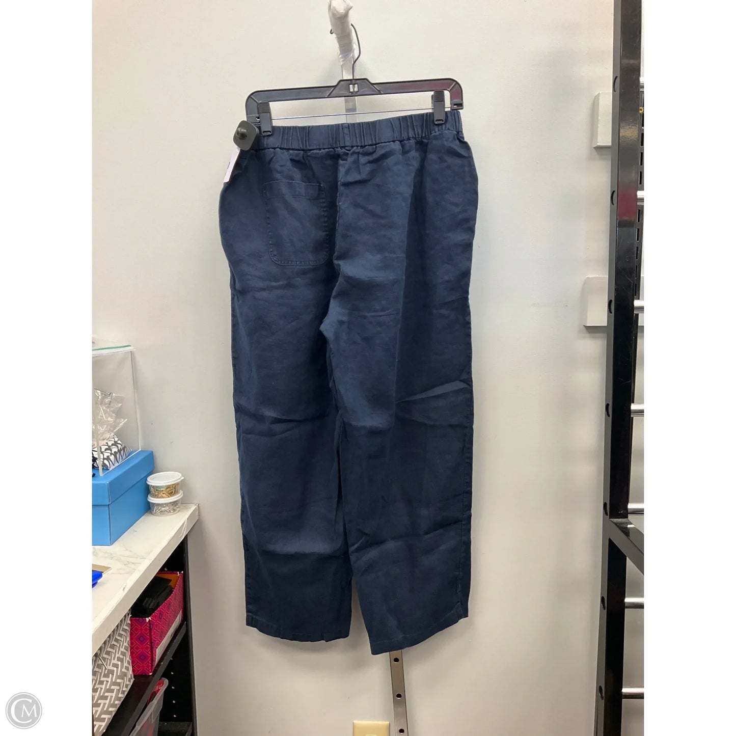 Pants Wide Leg By Quince In Navy, Size: L