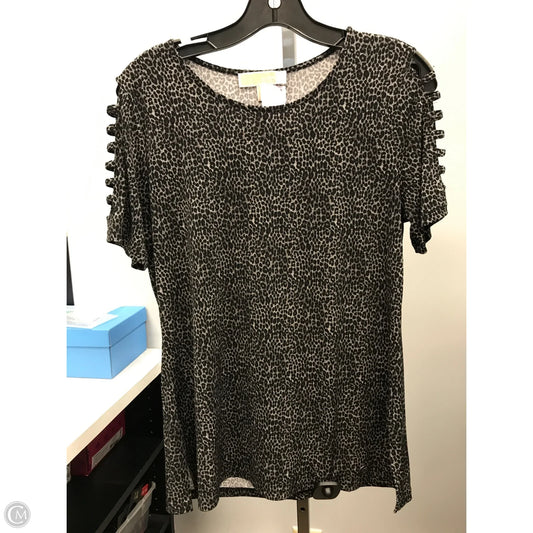 Top Short Sleeve By Michael By Michael Kors In Animal Print, Size: S