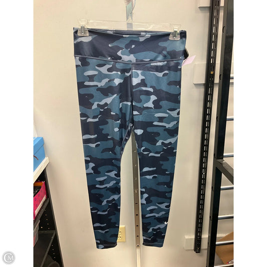 Athletic Leggings By Nike Apparel In Camouflage Print, Size: L