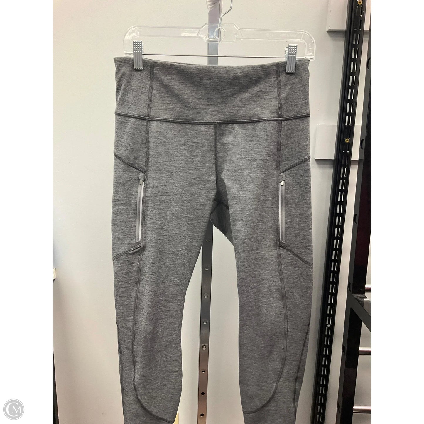 Athletic Leggings By Athleta In Grey, Size: M