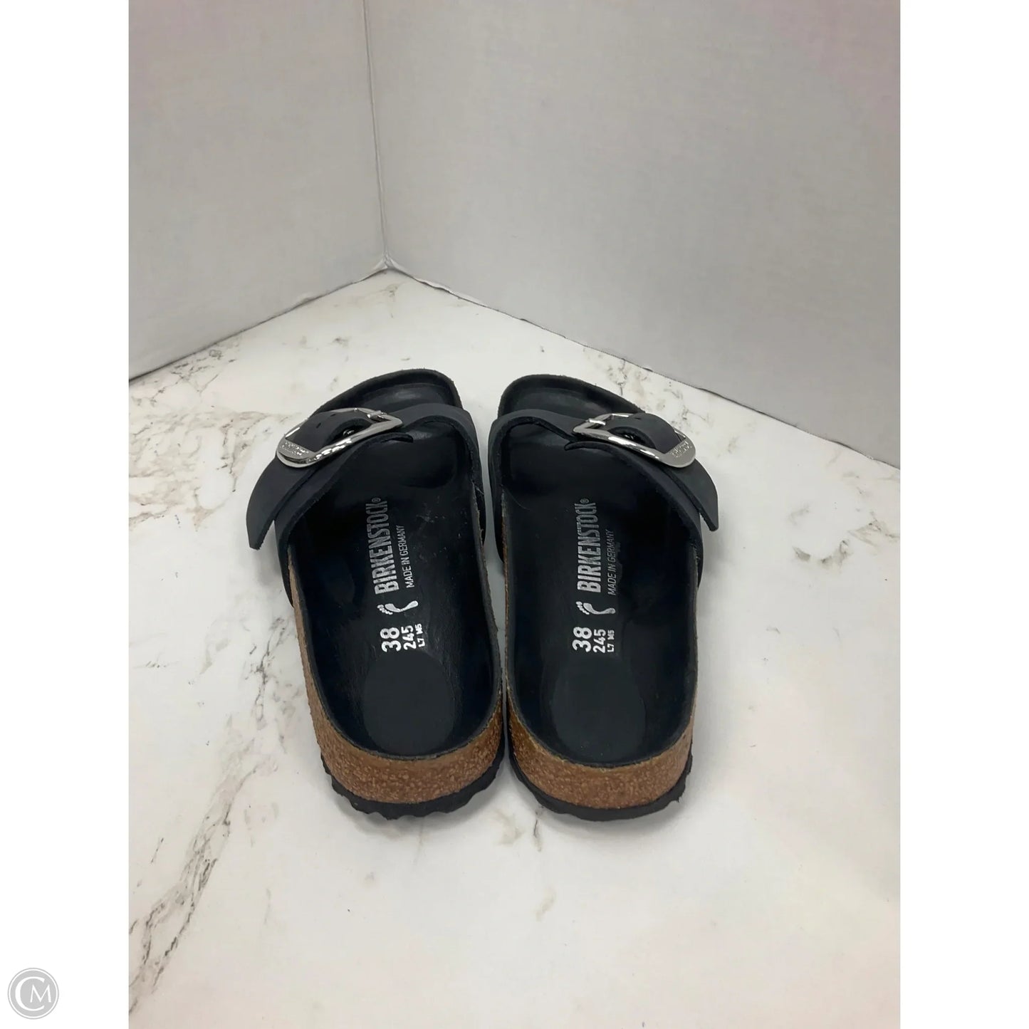 Sandals Flats By Birkenstock In Black, Size: 7.5